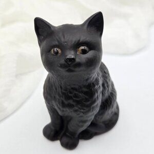 Vintage Beswick Matte Black Cat Figurine – Made in England, 4” Tall Ceramic Cat